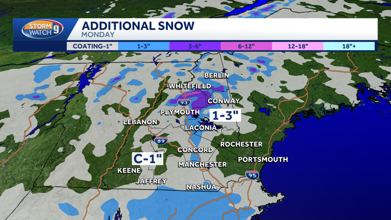 Lingering snow showers, slick spots expected in parts of New Hampshire ...