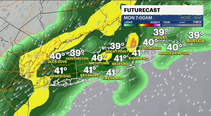 Periods of heavy rain overnight ahead of chilly and breezy start to the ...