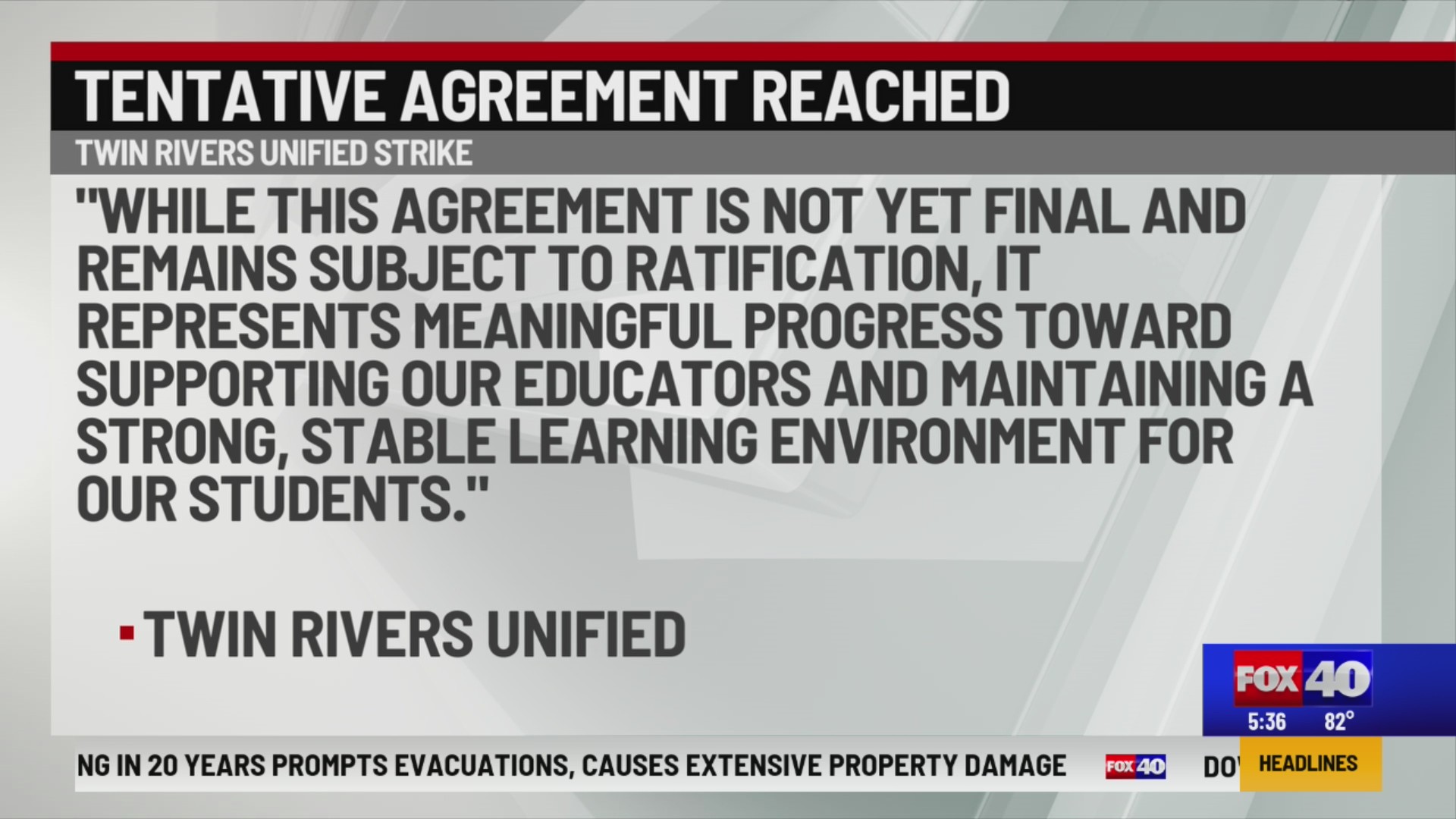 Twin Rivers teachers strike ends