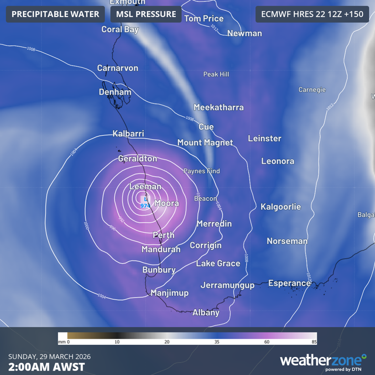 Will tropical cyclone Narelle hit Perth?