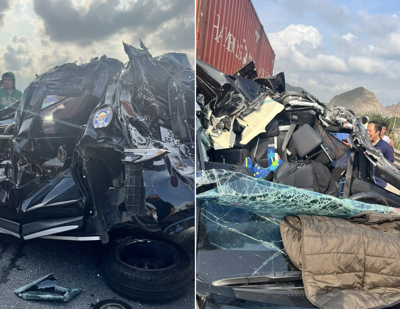 Tài xế thoát nạn trong xe bị vò nát sau vụ tai nạn liên hoàn