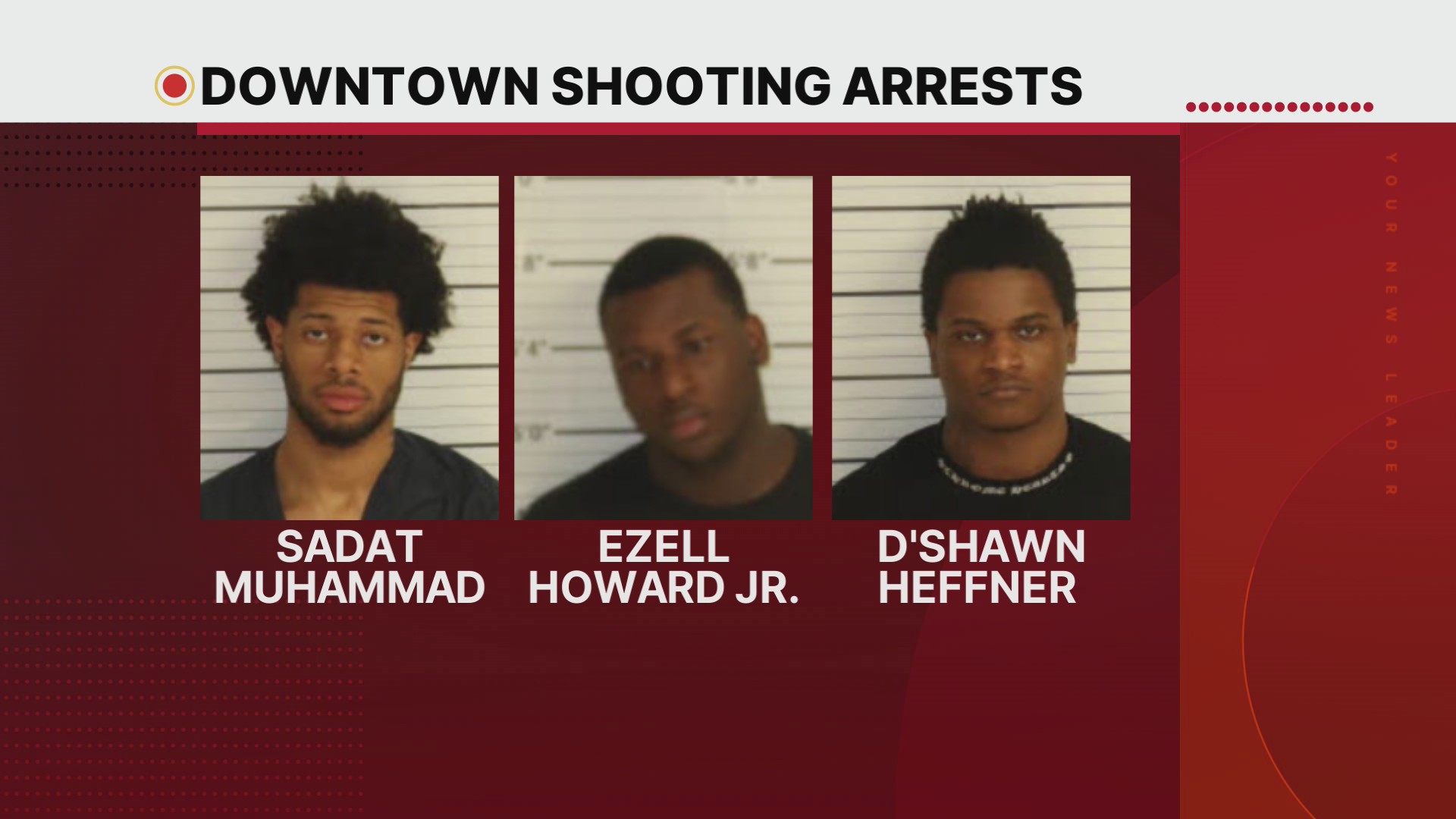 Three charged in connection with downtown Memphis shootings