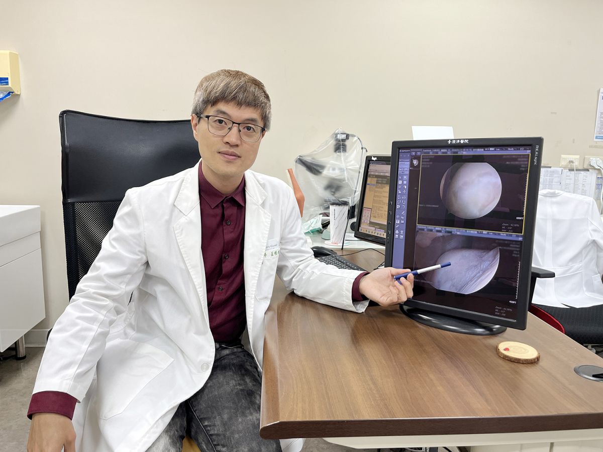 50歲女老師長期站立膝蓋如被「挖空」 　，澄清醫院中港院區骨科醫師王稚暉以「種軟骨」自體軟骨移植再生術，協助找回收活品質。（圖：澄清醫院中港院區提供）