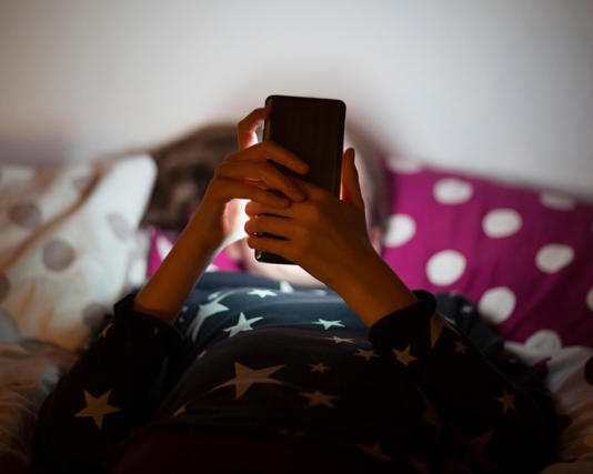 The link between childhood social media use and later depression is stronger for girls, says a team from Imperial College London. Photograph: posed by model; Elva Etienne/Getty Images