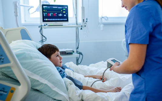 Child in hospital