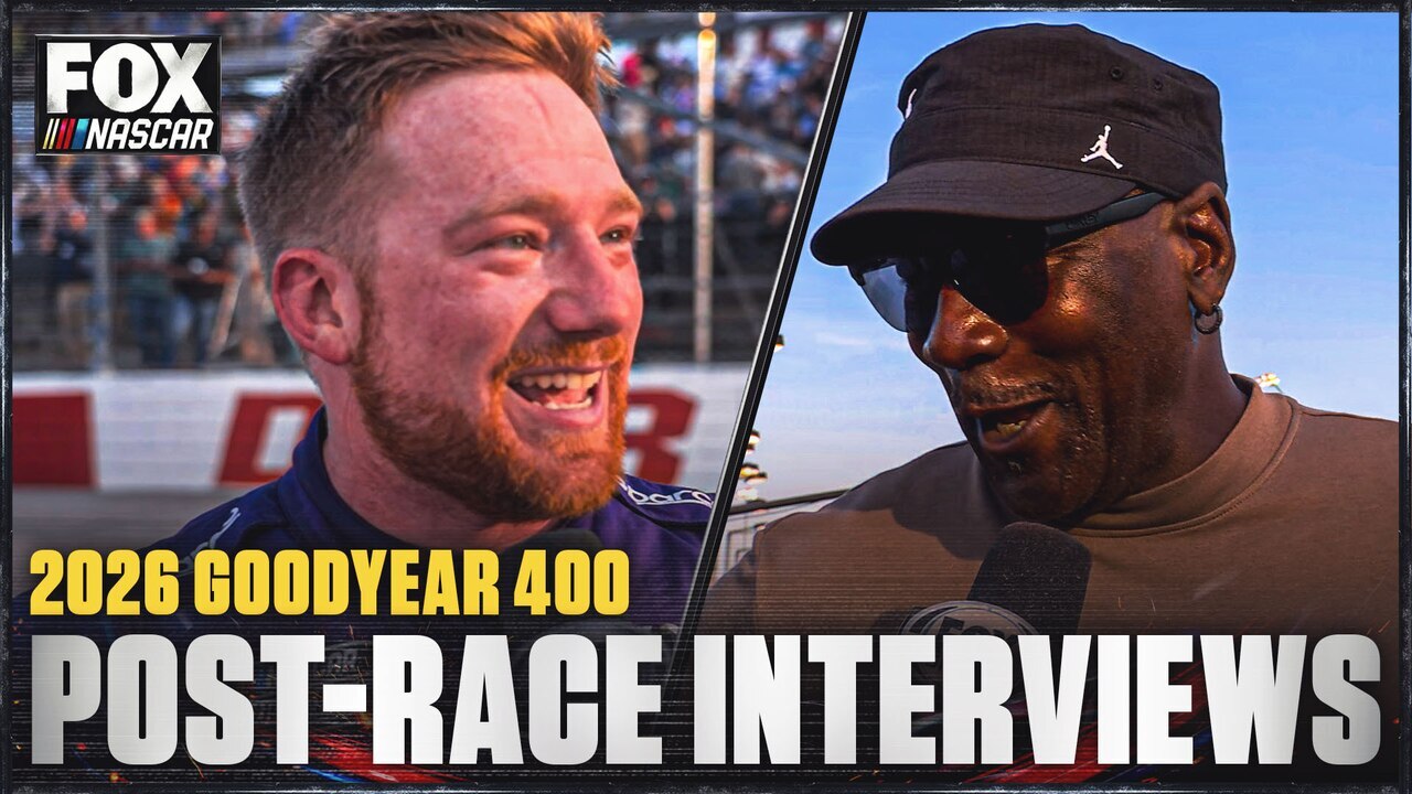 Tyler Reddick, Michael Jordan, Brad Keselowski & more post-race interviews after Goodyear 400 🏁<br><br>