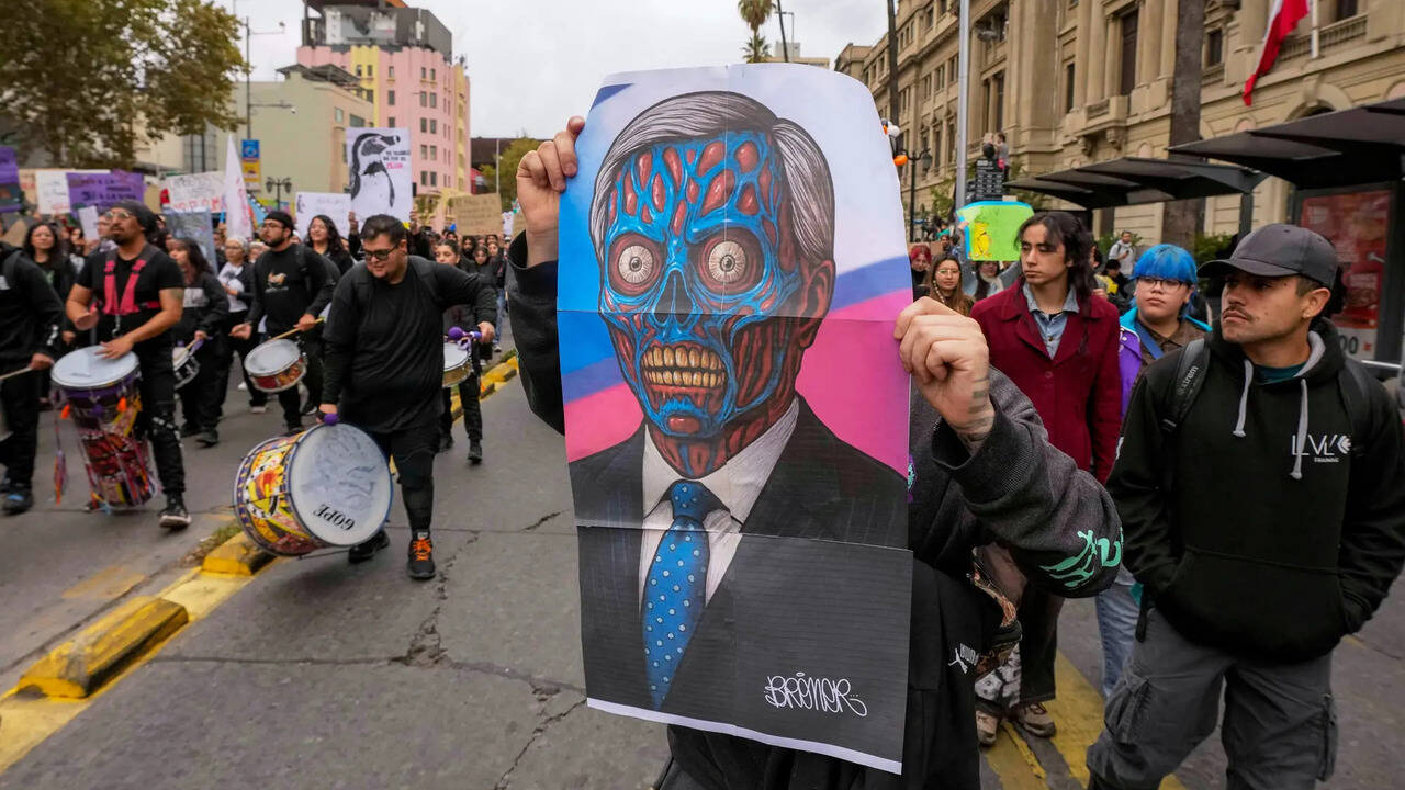 Chileans protest President Kast's environmental policy changes on World ...