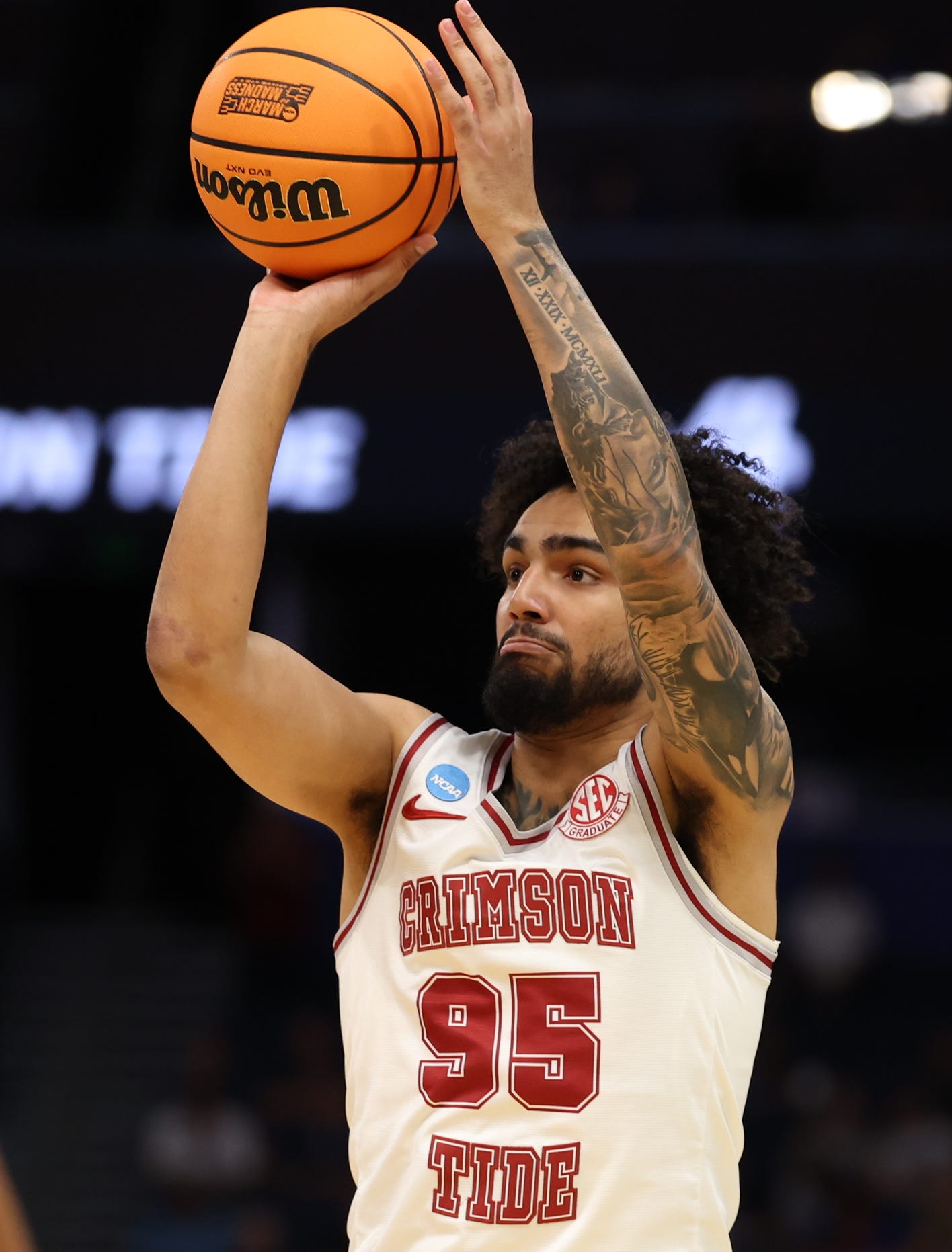 How many 3-pointers has Alabama basketball made vs Texas Tech?