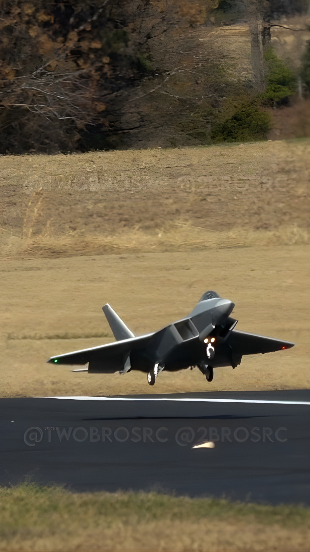 Watch the F-22A Raptor perform a touch and go maneuver