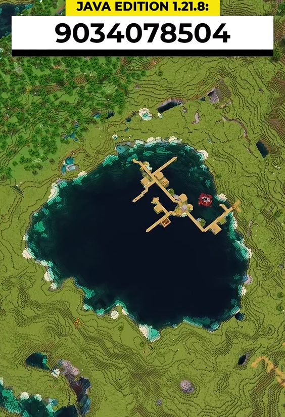 Minecraft ruined portal village lake seed | Explore hidden treasures