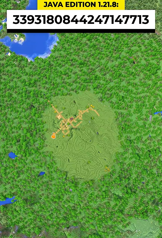 Perfect Minecraft village seed | Surrounded by lush forest adventure