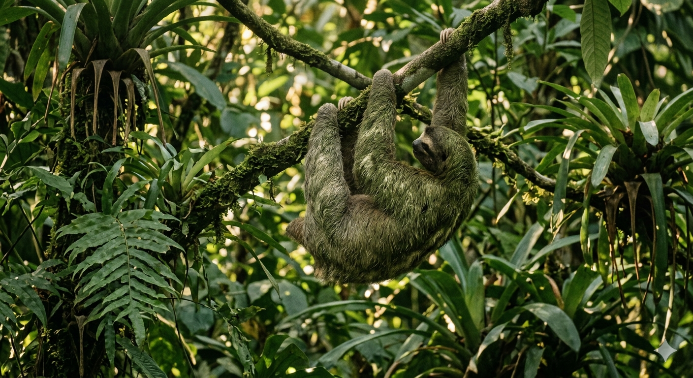Why moving slowly helps sloths survive in the wild
