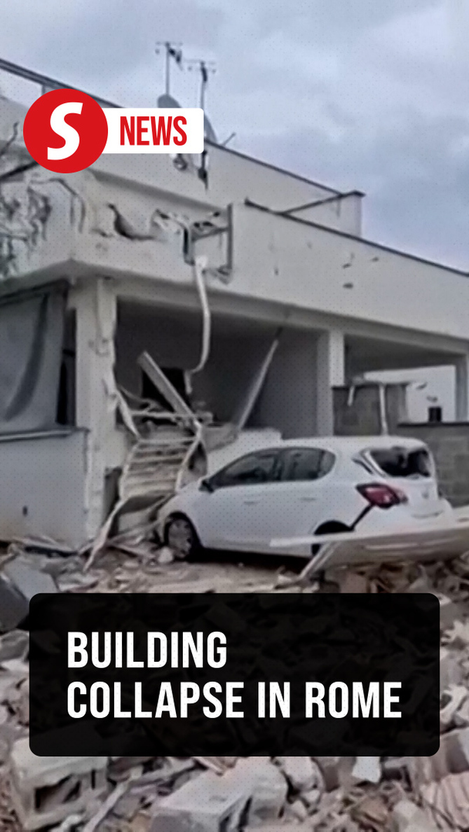 Several injured after explosion and building collapse in Rome