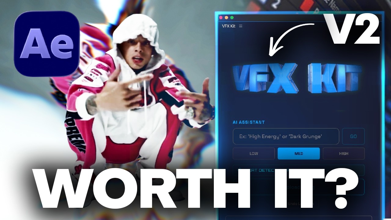 Instant music video VFX review | AI After Effects plugin VFX kit 2.0