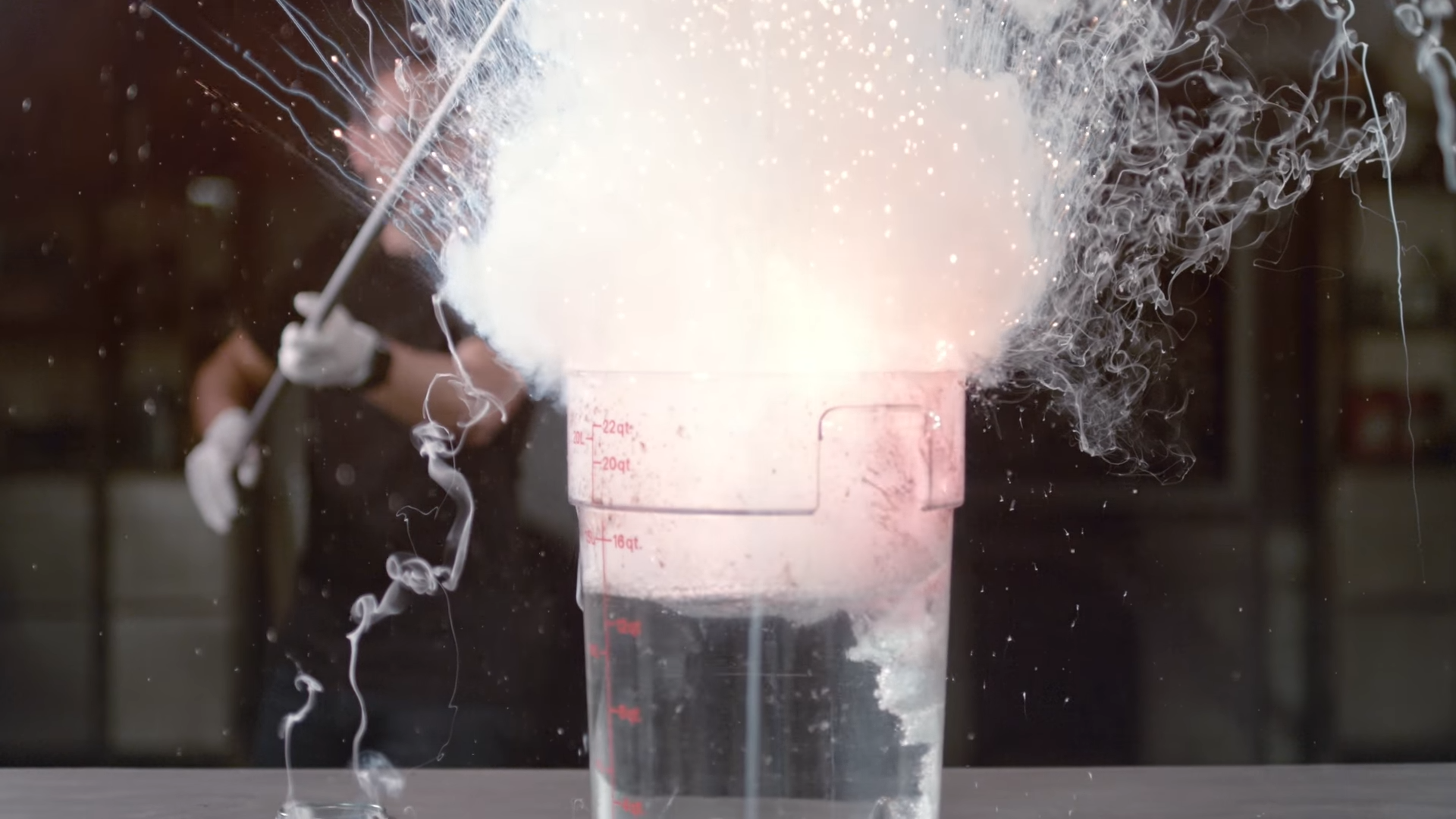 Watch this chemical explode in water