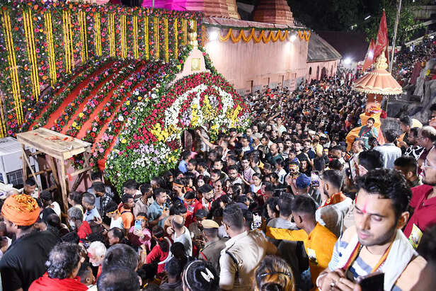 Guwahati, Jun 23 (ANI): Devotees throng at Maa Kamakhya Temple during the annual Ambubachi Mela, in Guwahati on Monday. (ANI Photo)
