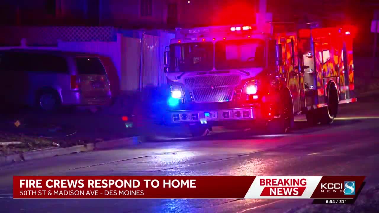 Fire crews respond to home in Des Moines
