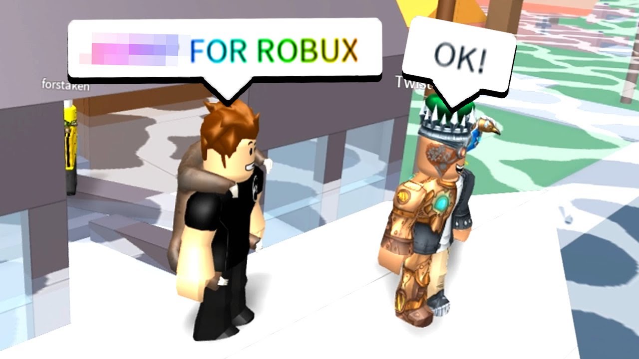I made him do this for a bunch of Robux