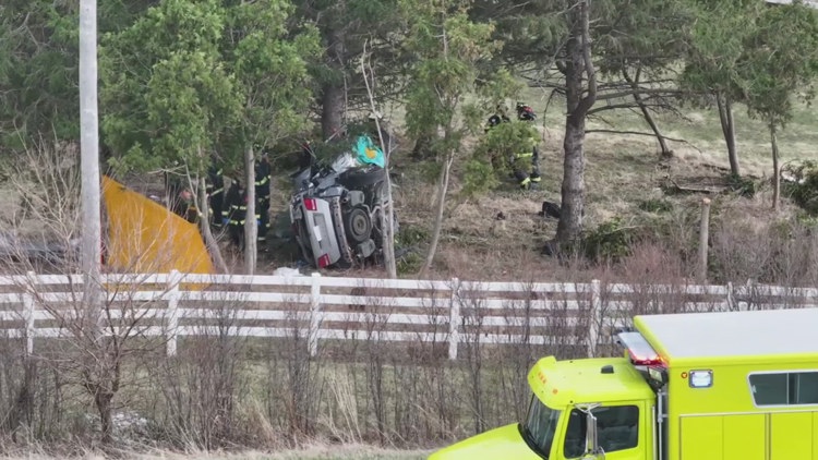 2 dead after vehicle crashes into tree off Highway 61 in Scott County