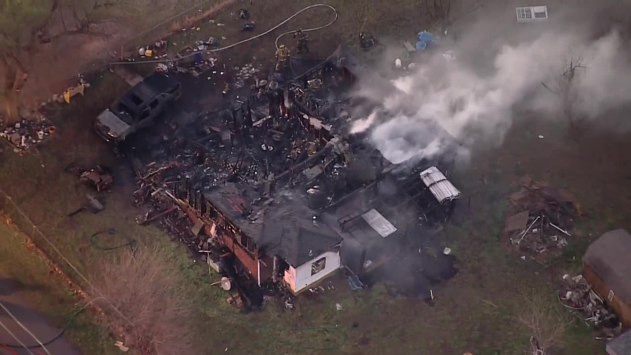 Blanchard home a total loss after fire causes roof to collapse