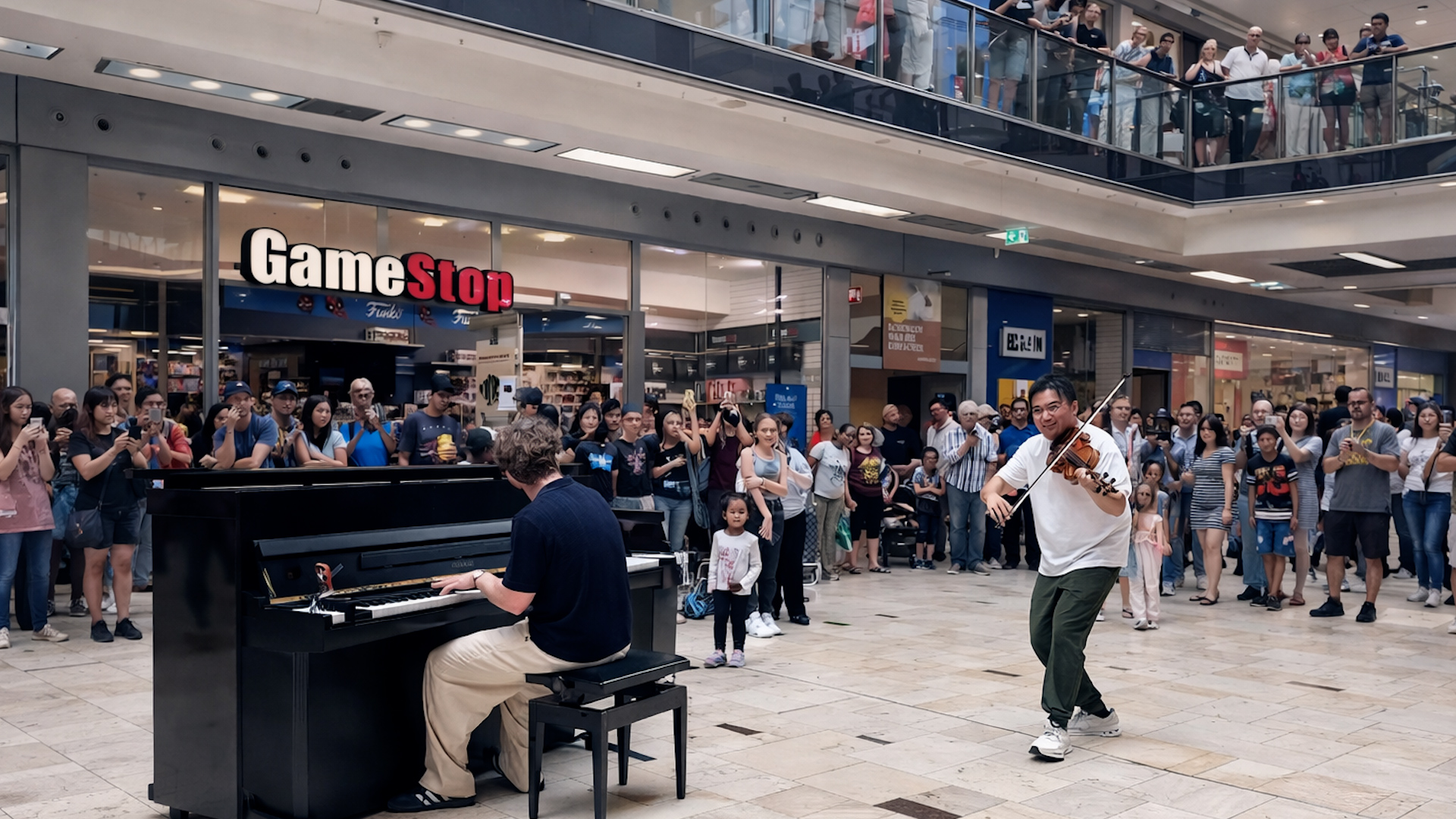 Shopping mall turns into an unexpected flashmob