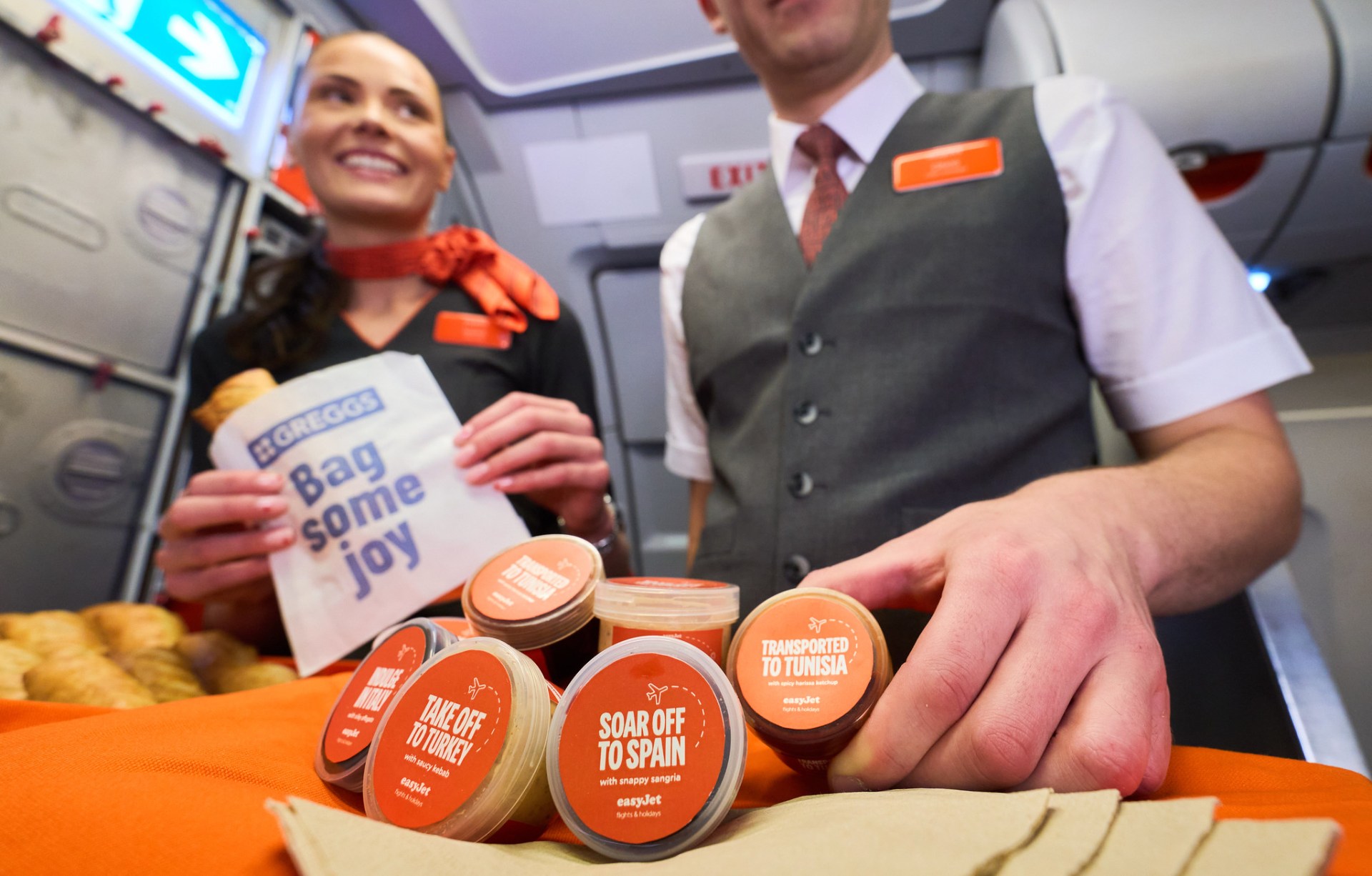 EasyJet just launched a new Greggs sausage roll trolley service on flights