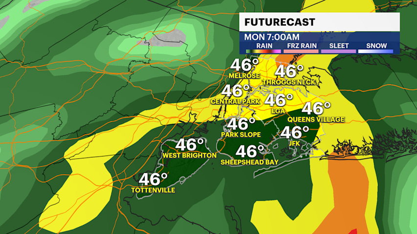 Wet, cool and breezy weather in the Bronx today
