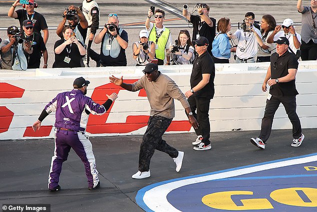 NASCAR's top owner Michael Jordan celebrates driver Tyler Reddick's fourth win of the year