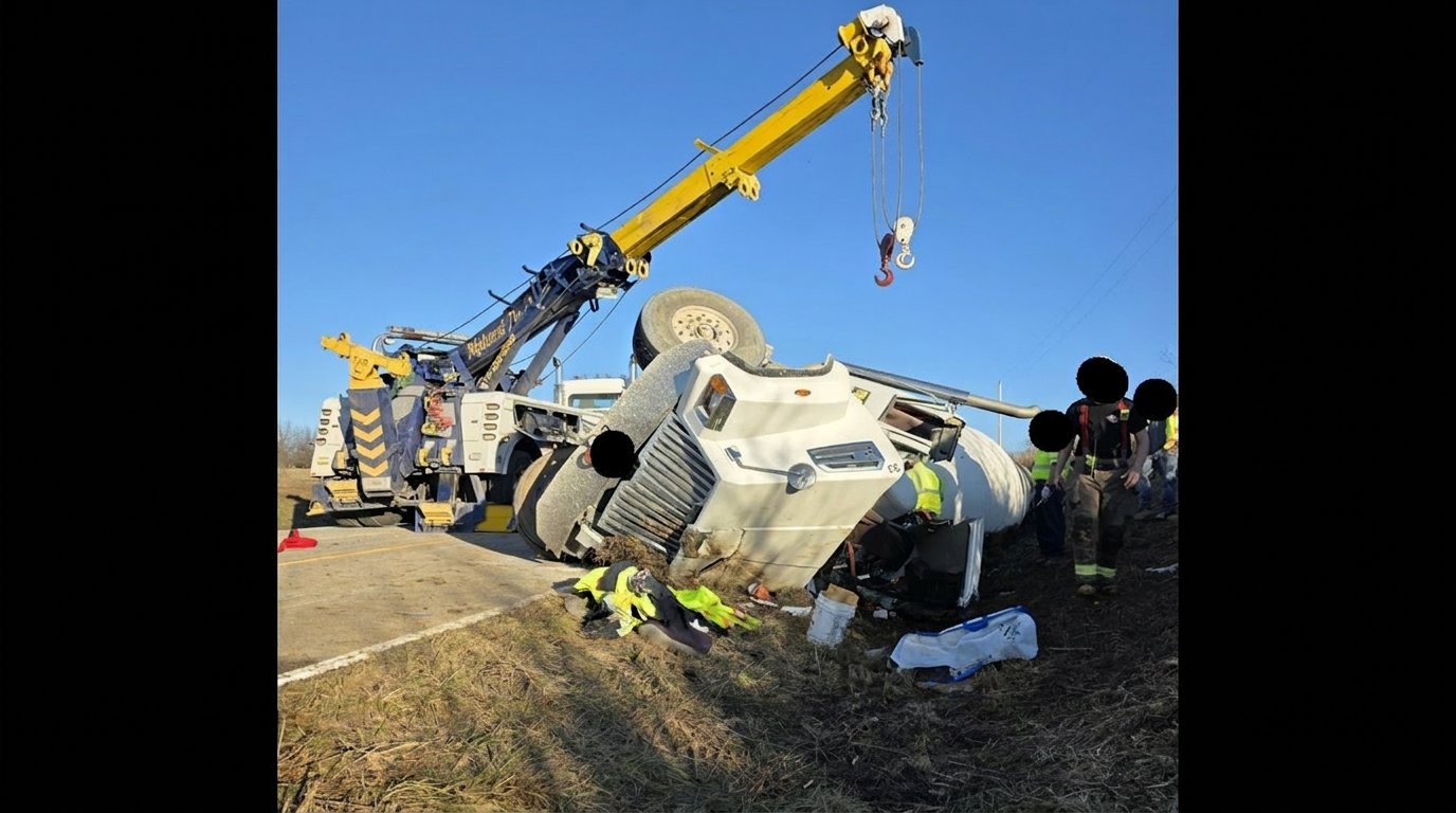 Towing a truck after driver ran out of service hours