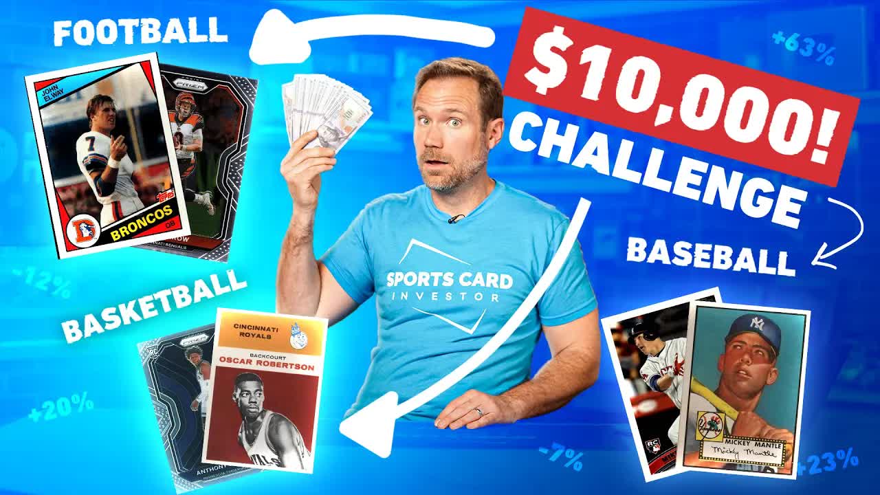 $10,000 sports card investing challenge! 📈📉