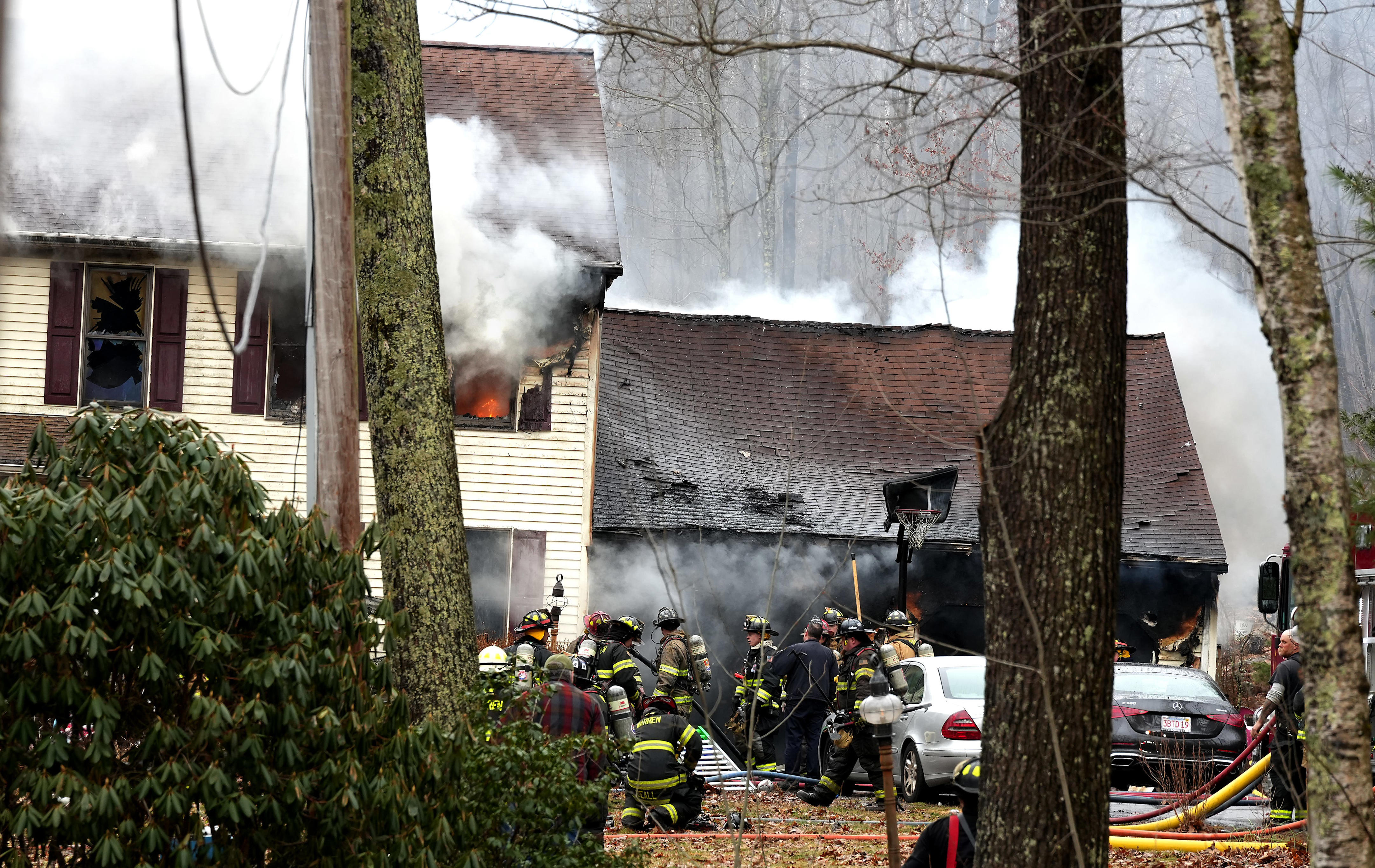 Fire hits house on Ragged Hill Road in West Brookfield