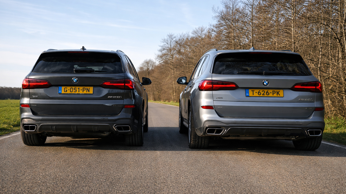 BMW X5 models compared in full acceleration run