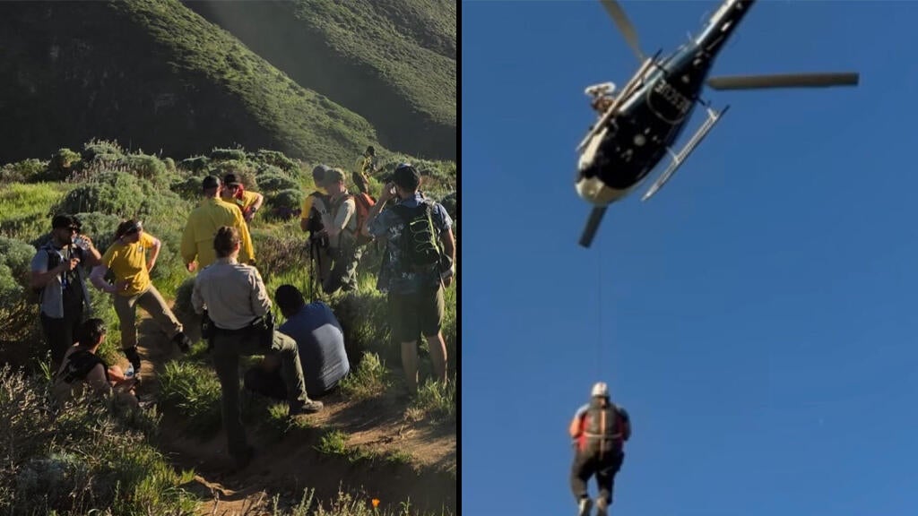 CHP helicopter used to rescue overheated hiker at Big Sur