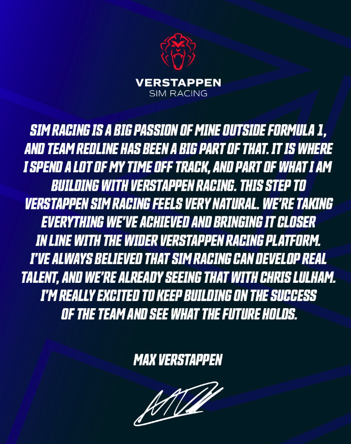 F1 – Max Verstappen redessine son empire : Team Redline devient ...