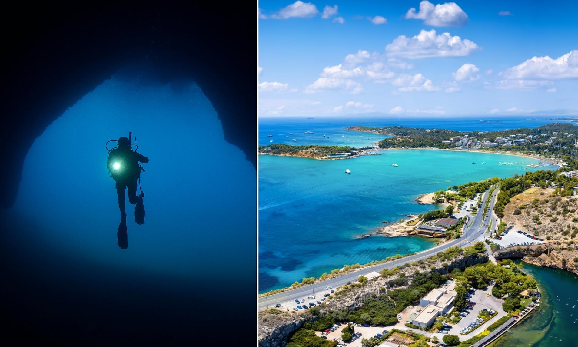 Race against time to find diver after disappeared inside 100ft-deep ...
