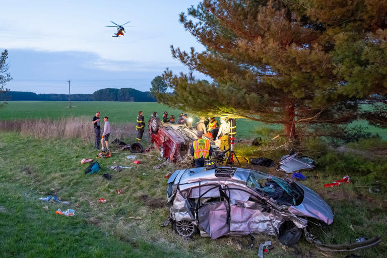 6 injured in 2-vehicle crash on Route 50 near White Lowe Road