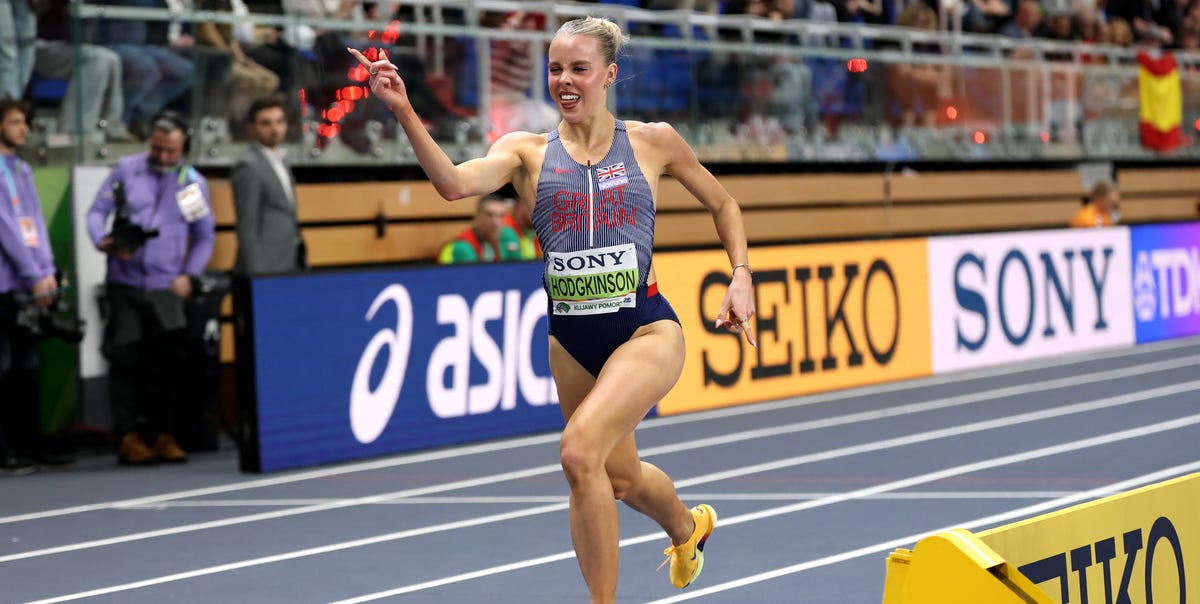Keely Hodgkinson becomes the 800m world indoor champion on a golden evening for Team GB's women