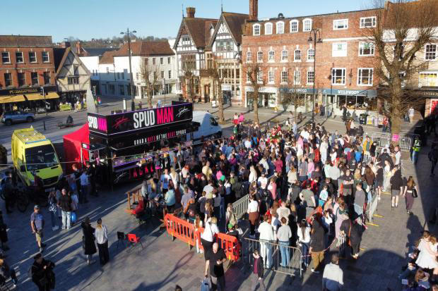 Photos: Thousands queue as TikTok sensation Spudman visits Salisbury