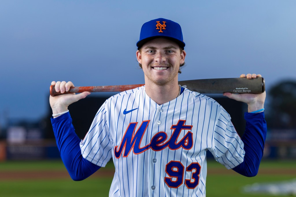 Mets name rookie Carson Benge starting right fielder for Opening Day