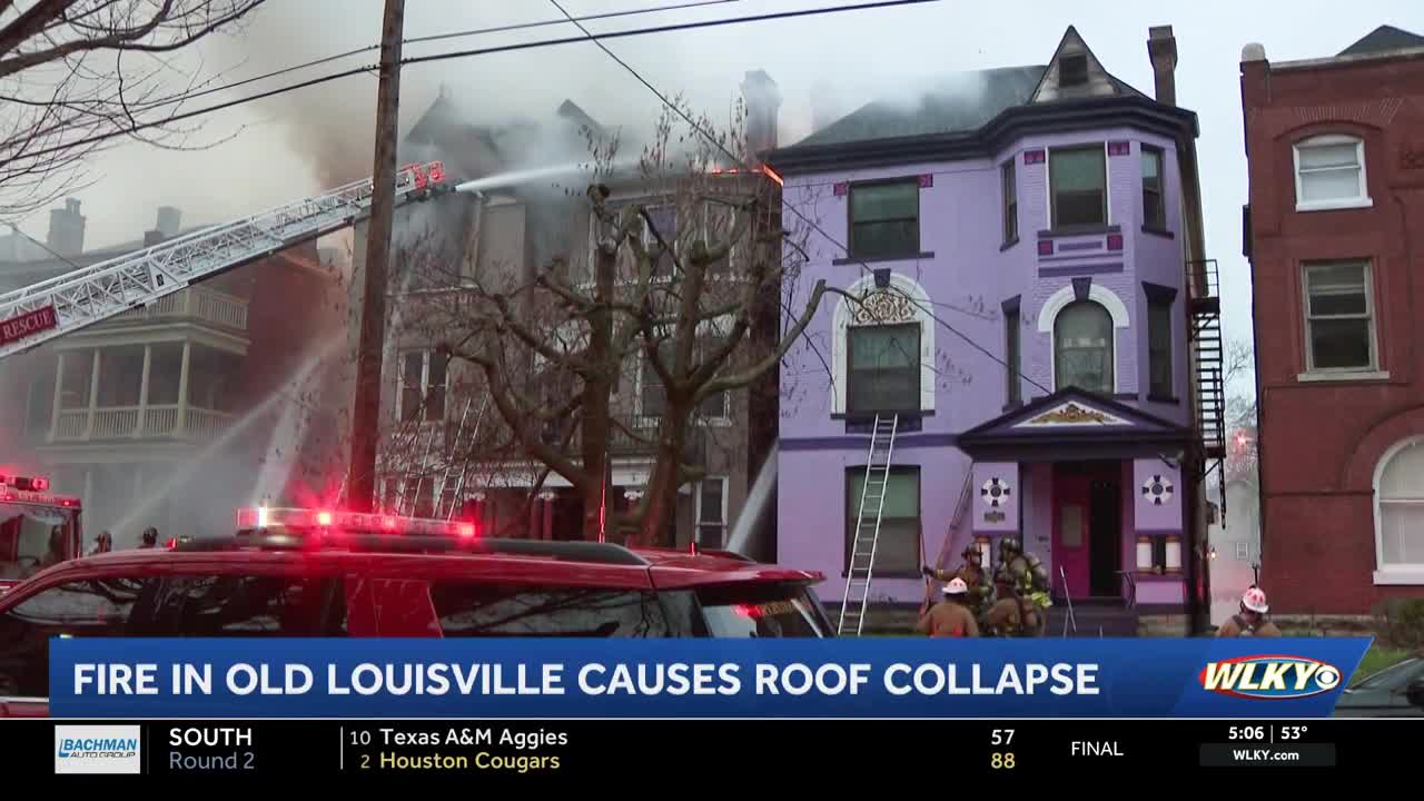 Fire in Old Louisville causes roof collapse