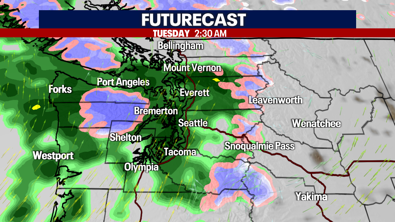 Seattle weather: Rain returns overnight Monday