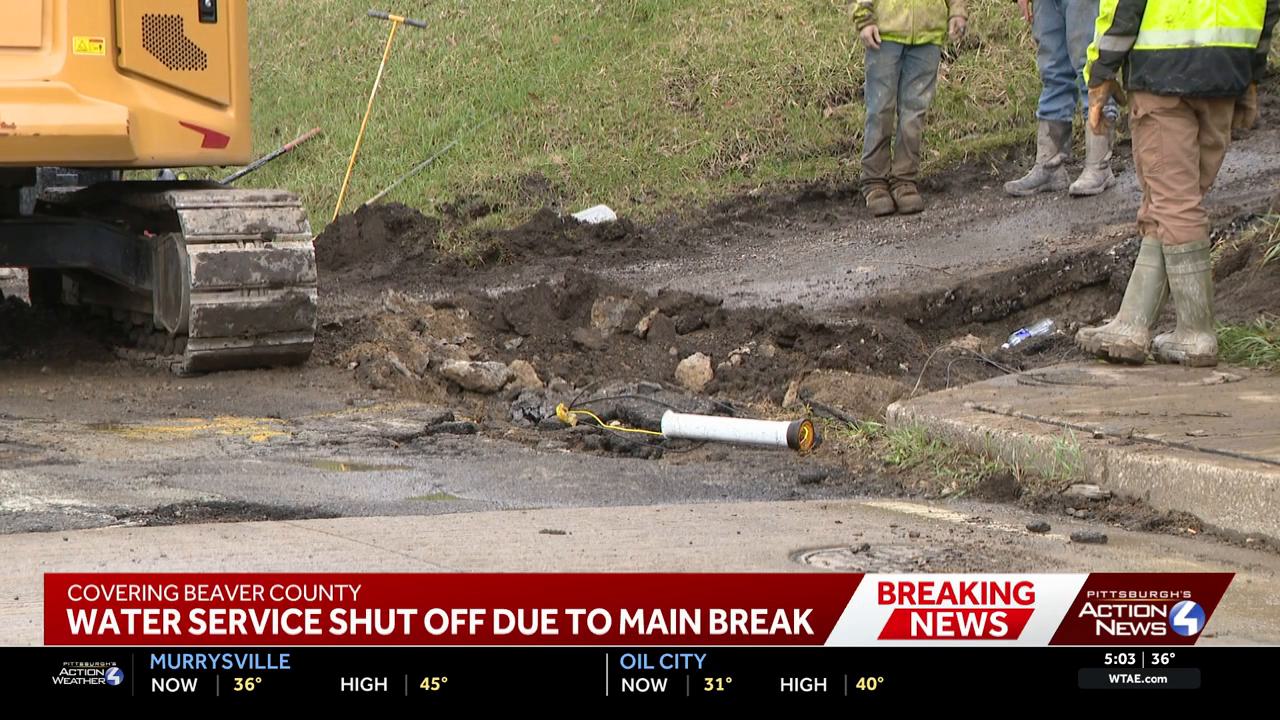 Water main breaks impacting several Beaver County communities ...