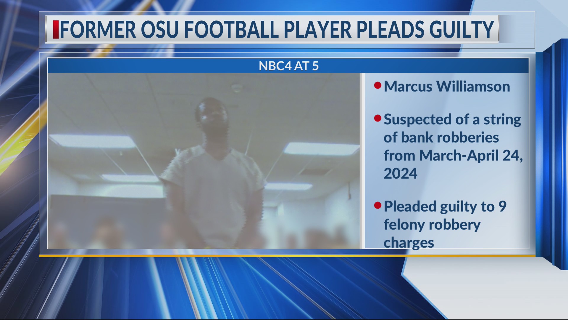 Former Ohio State football player pleads guilty to multiple robbery charges