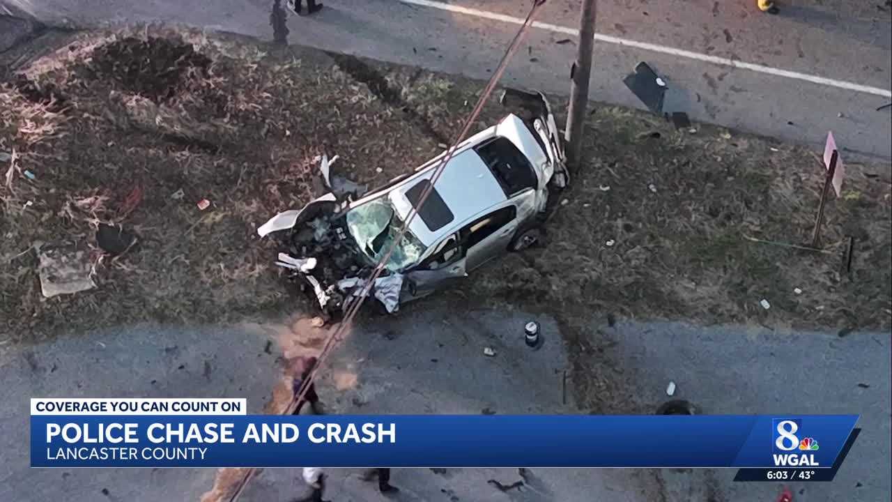Man in custody after 120 mph chase ends in fiery Route 30 crash ...