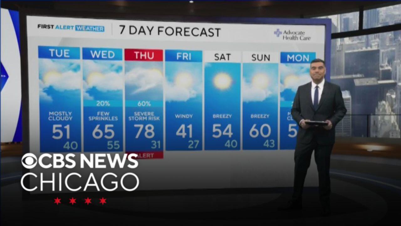 Severe storm risk expected for Chicago area later this week