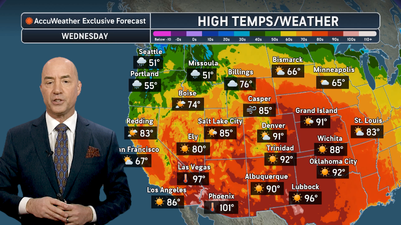 Extreme heat to spread from Southwest to central Plains