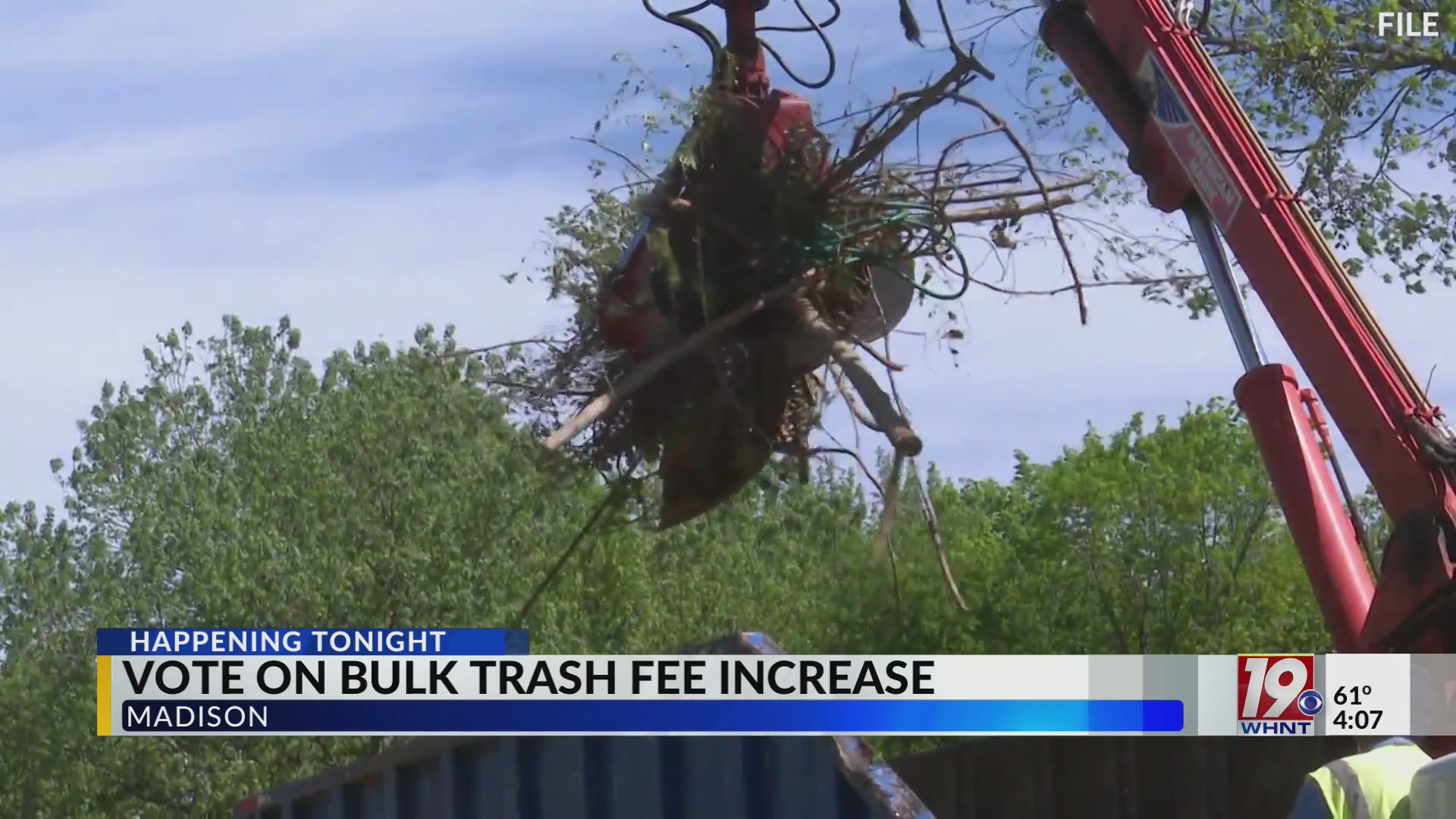 Vote on bulk trash fee increase | March 23, 2026 | News 19 at 4 p.m.