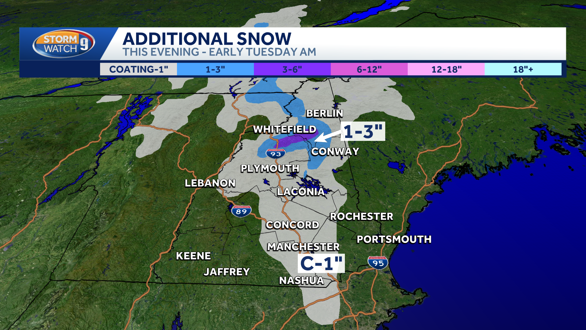 Lingering snow showers, slick spots expected in parts of New Hampshire ...