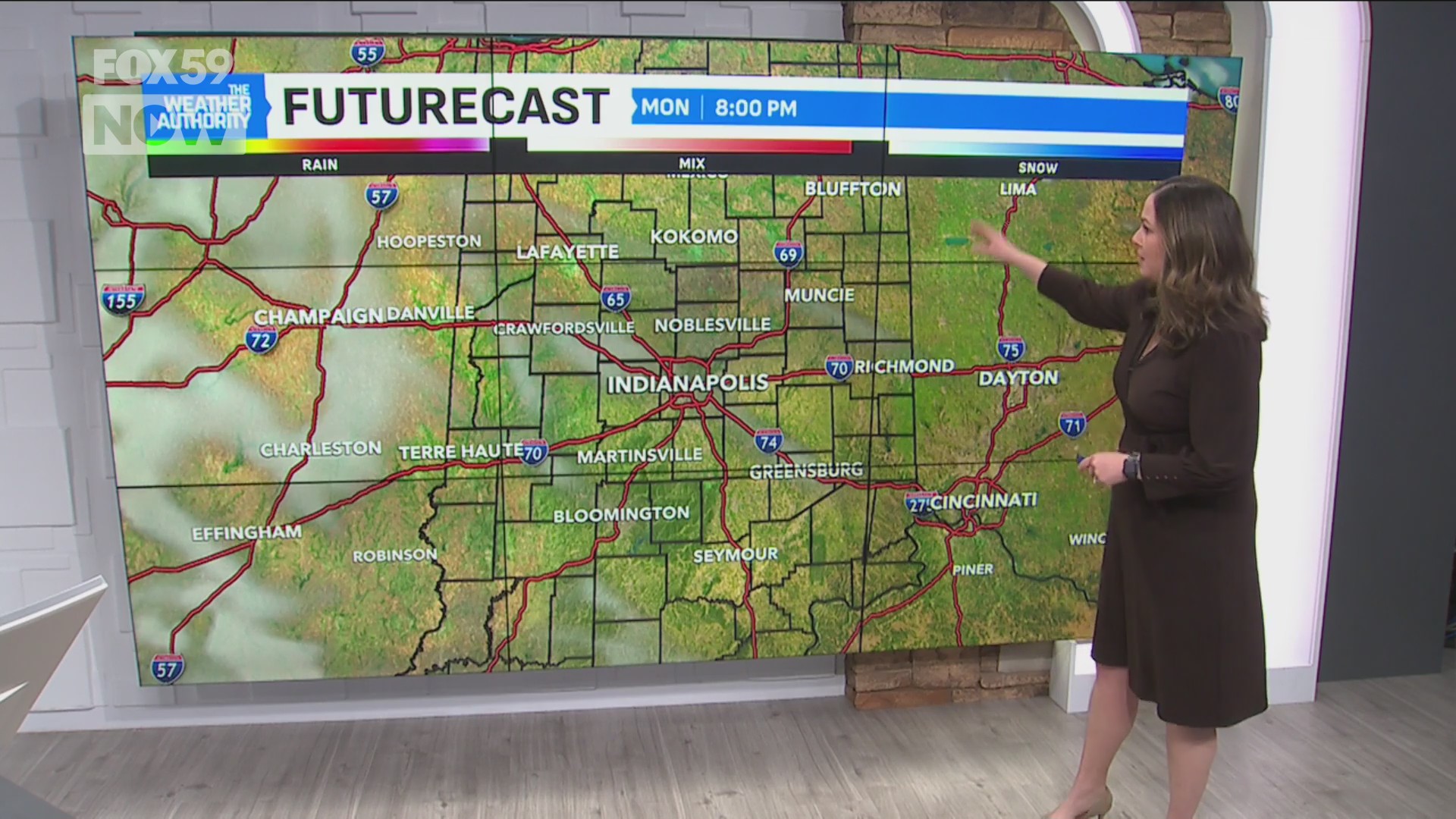 Record high Sunday leads to 40 degree drop with cold front