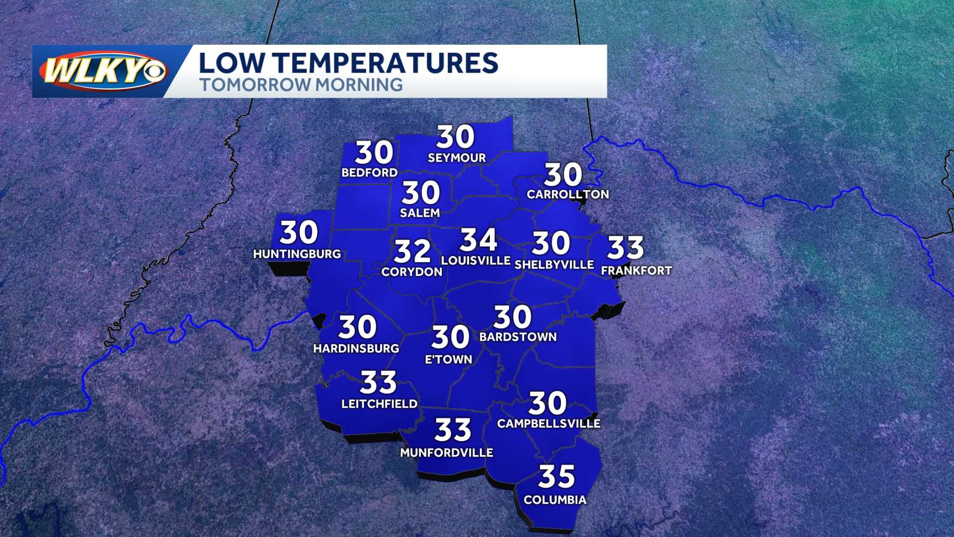 Light freeze possible tonight then warming back up